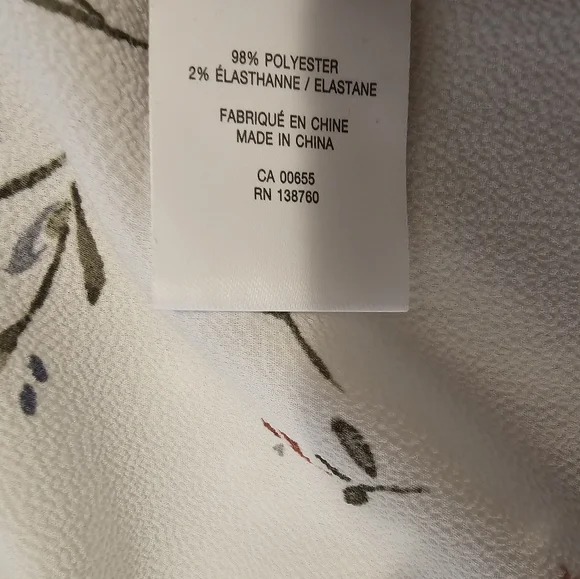 Reitmans Signature Womens Floral Sleeveless Blouse Top Cap Sleeve SZ L - Picture 8 of 10